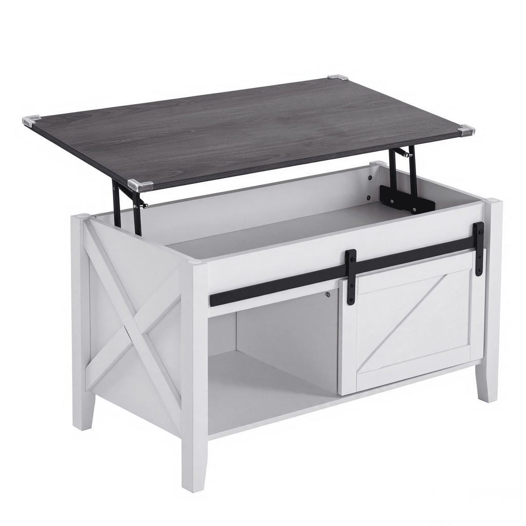 Side Table/Side Table Farmhouse with Waterproof Particle 91.5 X 48 X 47 Cm