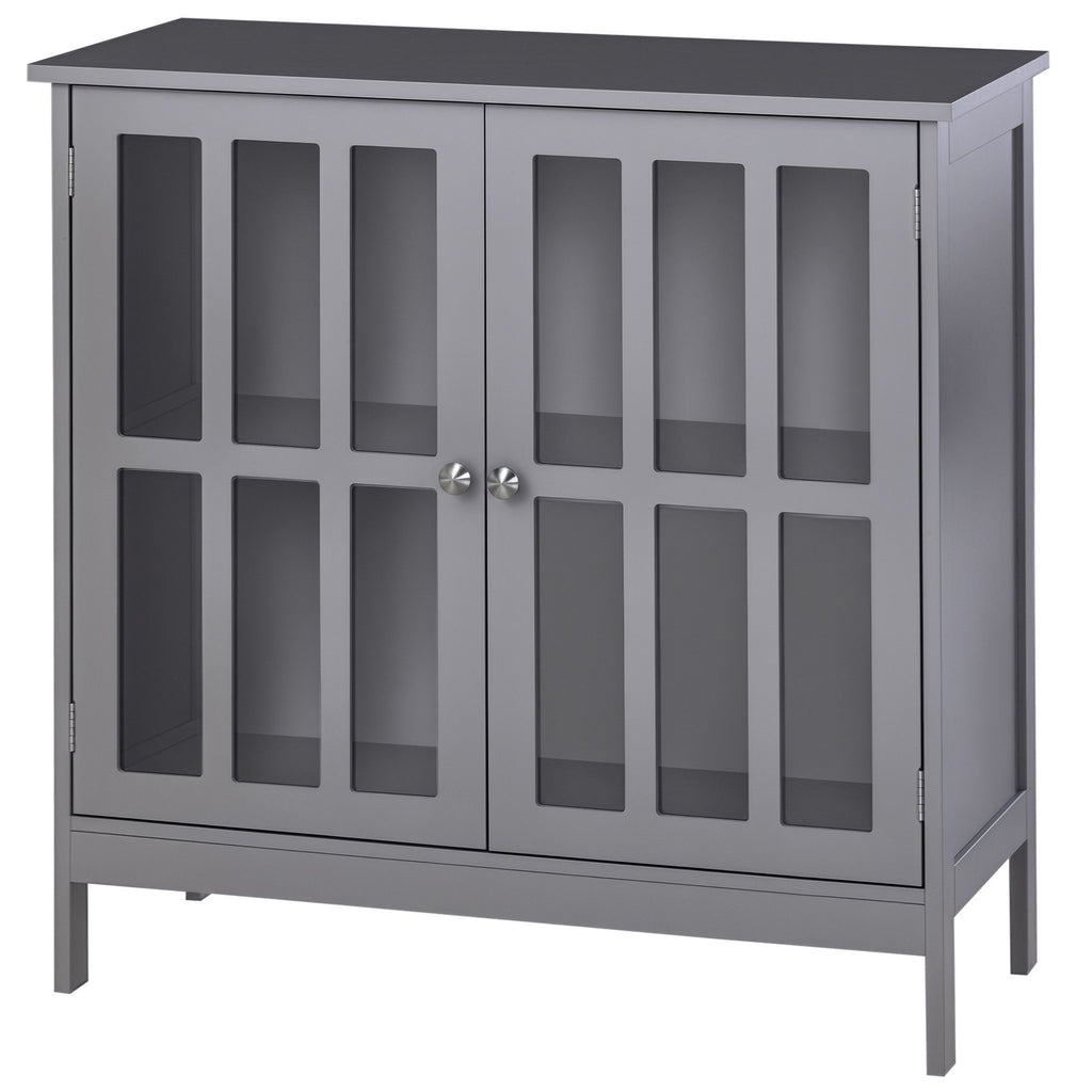 Sideboard Buffet, Storage Cabinet with 2 Doors, Credenza for Multifunction in Kitchen, Console, Living Room, Gray