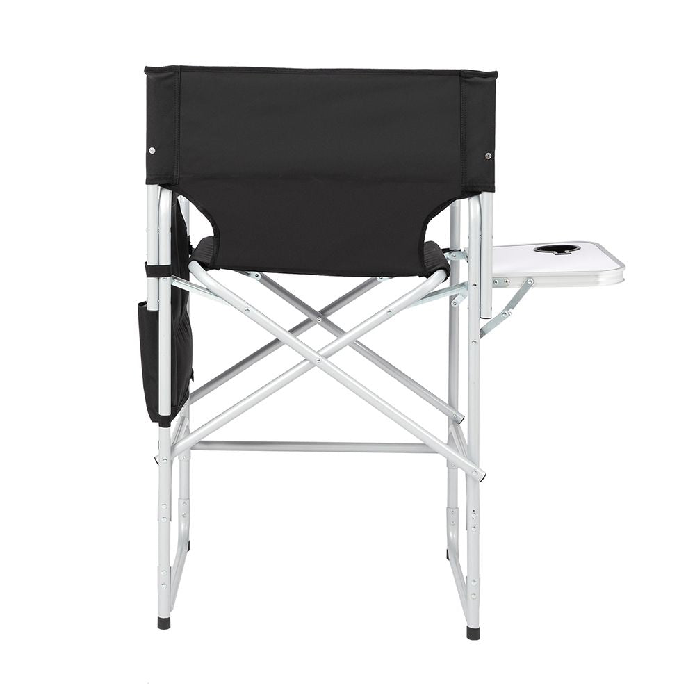 Silver White Iron Pipe Black Cloth Surface Plastic Sprayed Iron Round Pipe Director's Chair 103*60*499cm 120kg Without Carrying Bag