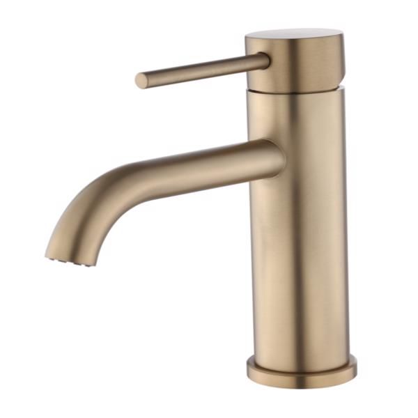 Single Handle Bathroom Faucet Lavatory Faucet Stainless Steel Single Hole-T10, Brushed Gold[Unable to ship on weekends,usps/fedex]