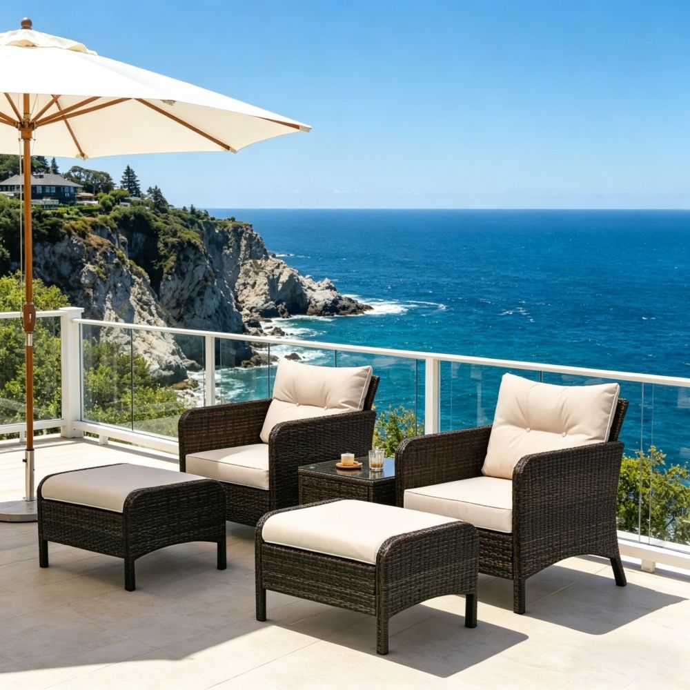 Sleek Handwoven Rattan Base with a Steel Frame for Reinforced Strength 28 Inches