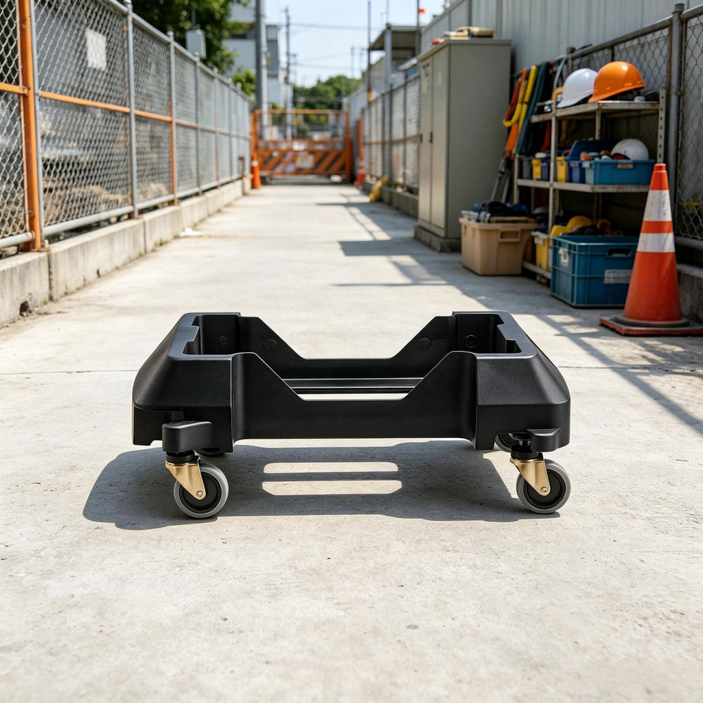 Slim Trash Can Dolly for 16/23 Gallon Bins, Heavy Duty Roller Base with 4 Lockable Wheels, 200 lbs Capacity, Smooth & Quiet Rolling