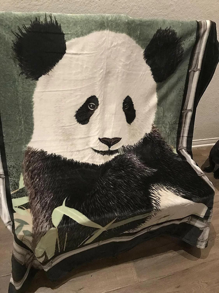 Soft Silk Touch Flannel Lined Throw 50"X60" Panda