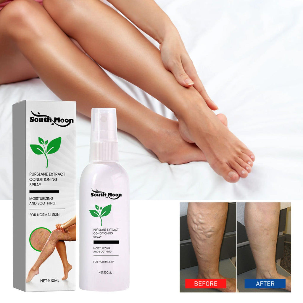 South Moon Purslane Extract Conditioning Spray, Earthworm Leg Leg Soreness Vein Massage Care Spray