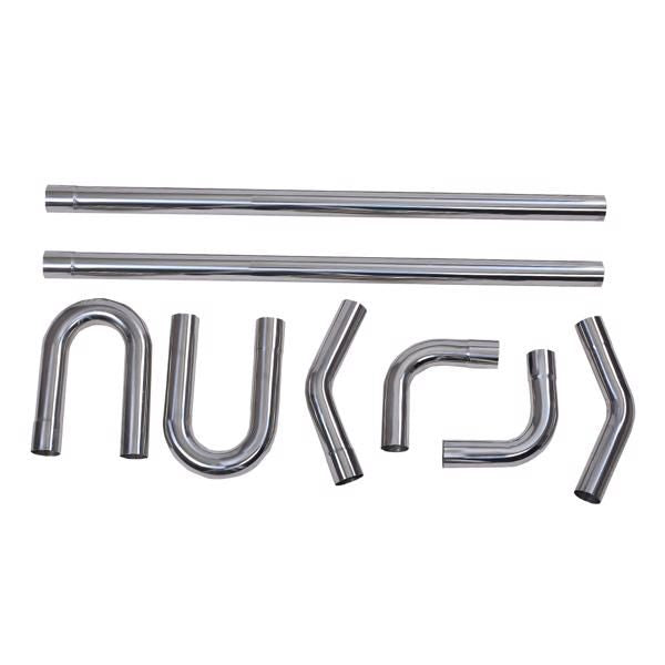 Stainless steel pipe assemblies 63MM-eight piece set-1.2 m diameter 2.5', 122cm straight pipe MT017003(Ban sale on Temu & Amazon)(No support for unconditional return)