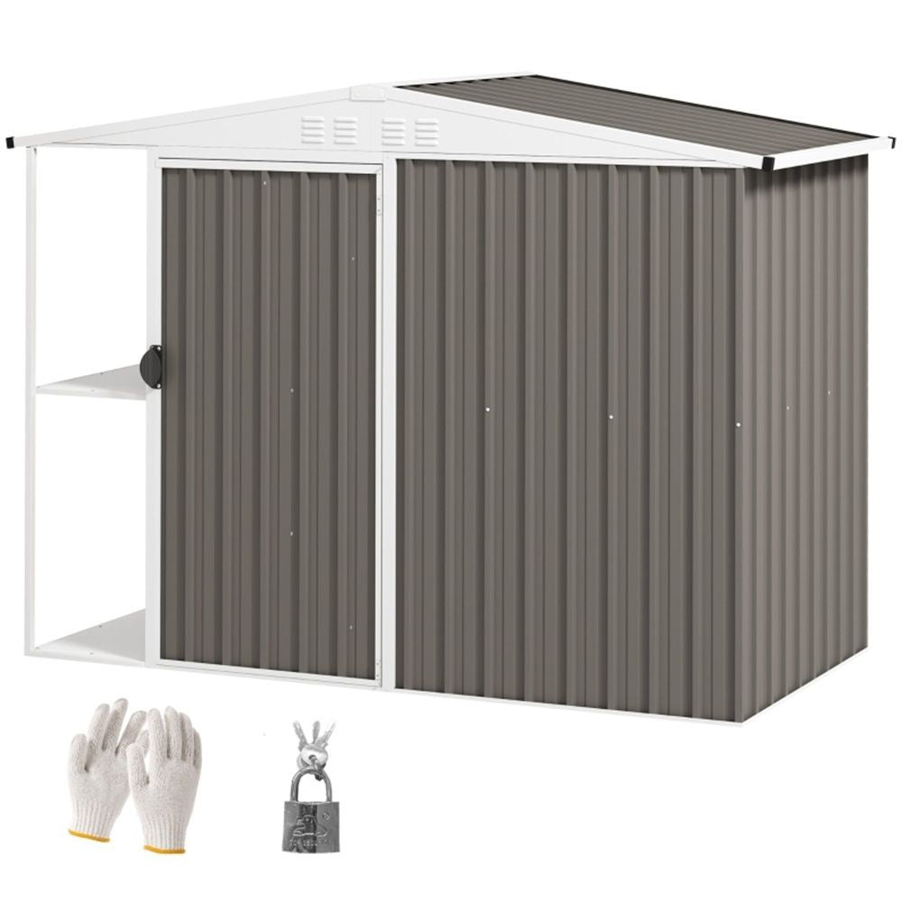 Steel Storage Shed Garden Tool house 7' x 4' White-AS ( Amazon Shipping)Prohibited by WalMart