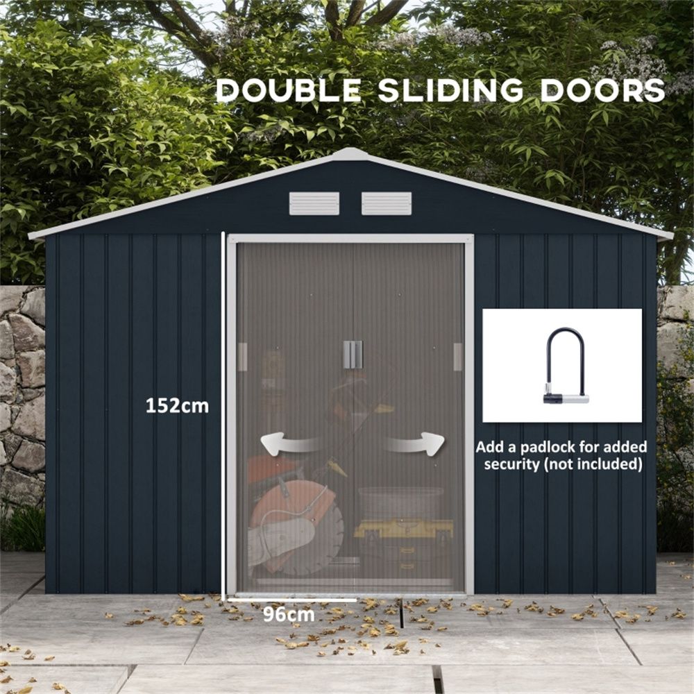 Steel Storage Shed Garden Tool house 7' x 4' White-AS ( Amazon Shipping)Prohibited by WalMart