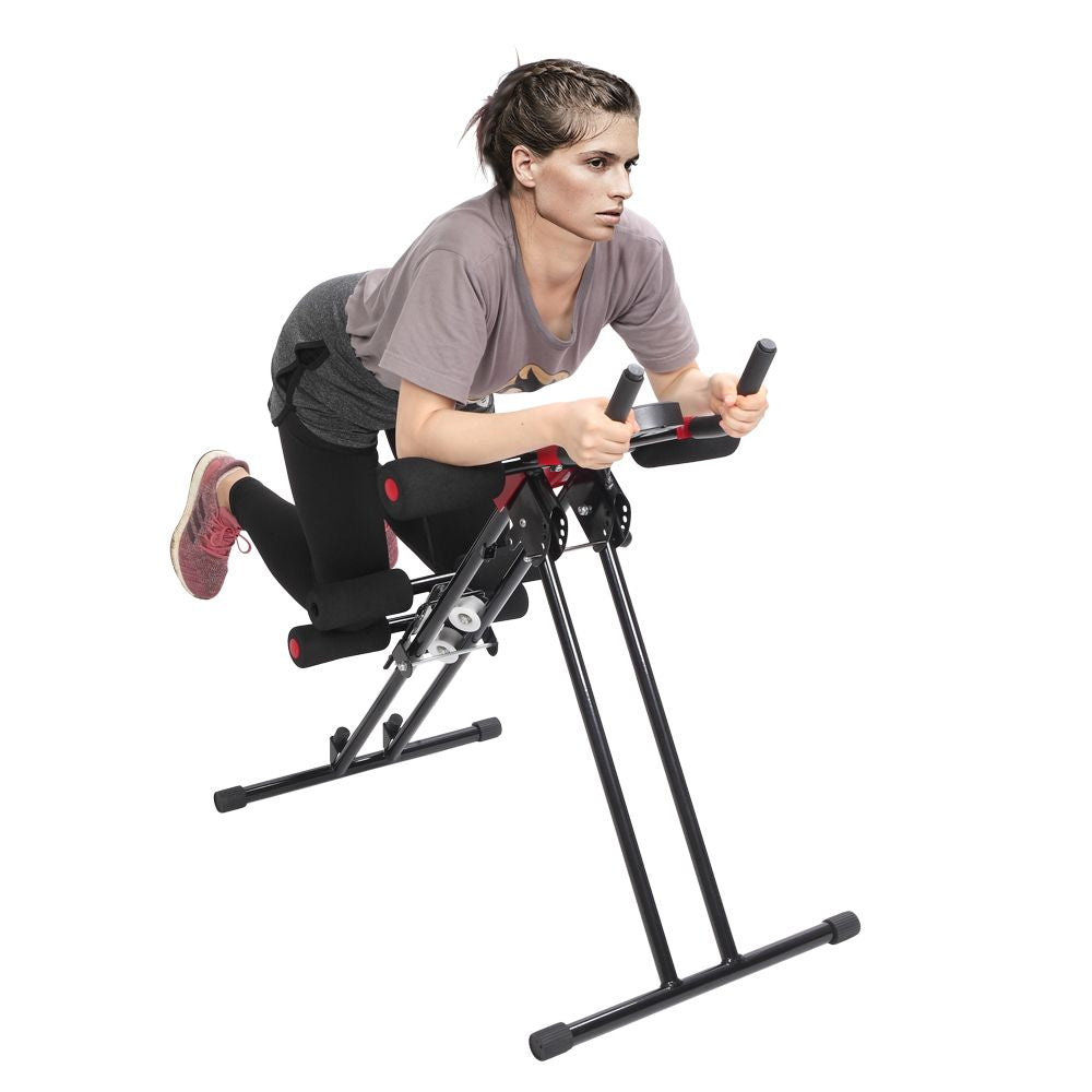Straight Linear Type Powerful Private Fitness Club Abdomen Exerciser Black