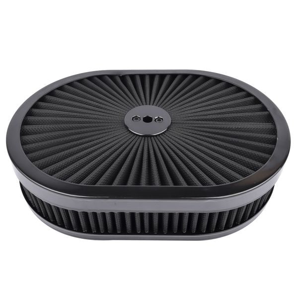 Super Flow Air Cleaner 12'' Washable Element Black for 5-1/8 Neck Single Carb 4 Barrel