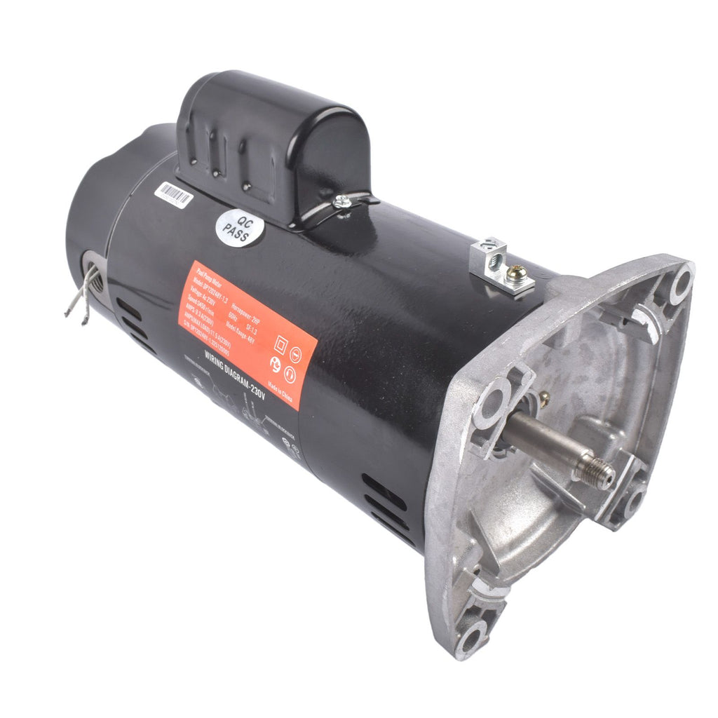 Swimming Pool Motor Square Flange 2 HP 230V 60Hz 3450 RPM 48Y Frame