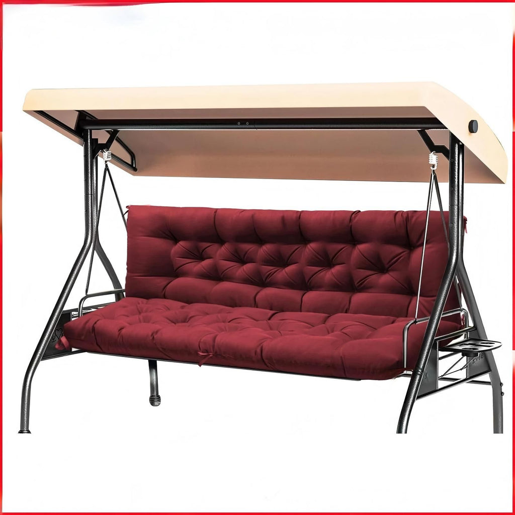 Swing Cushions 2-3 Seater Replacement Waterproof Bench Cushion 47.2x39.4x3.94in-120x100x10cm