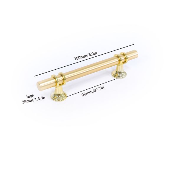 T Bar Drawer Knobs Closet Pulls Kitchen Cabinet Door Handles Black Gold 10pcs