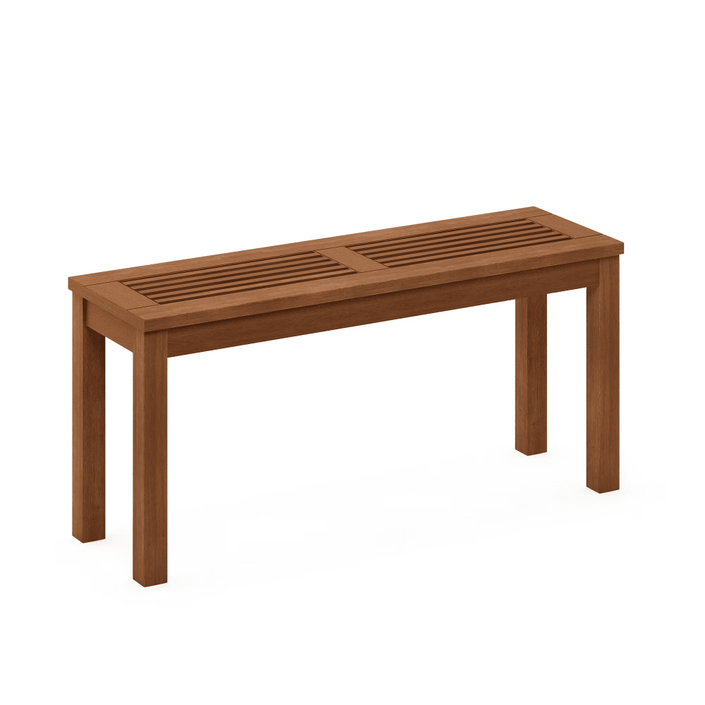Tioman Malaysian Dark Red Meranti Wood Water-Resistant Outdoor Benches Brown