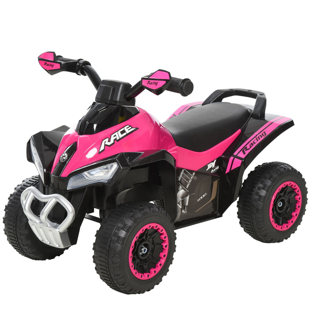 Toddler Push Car Foot-to-Floor 4 Wheels Music Light Pink for Kids 18-36 Months