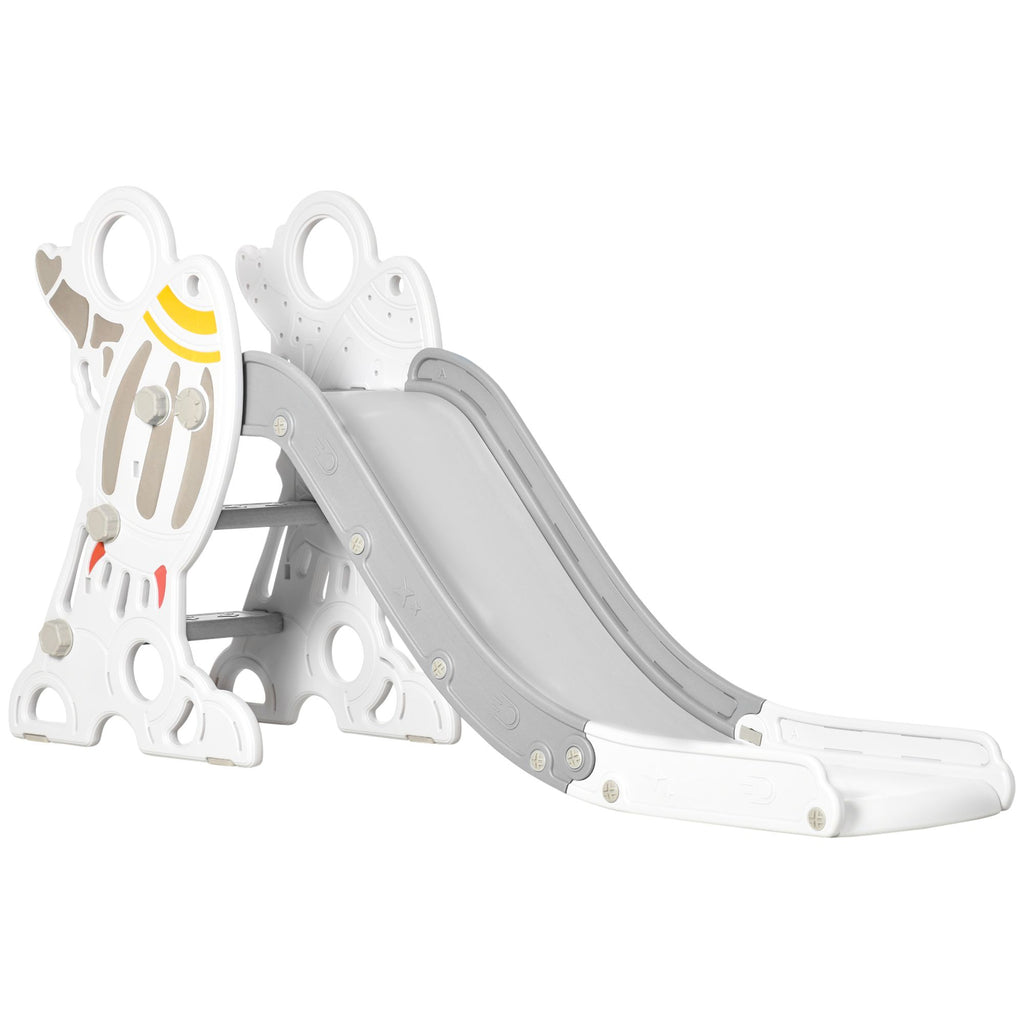 Toddler Slide, Indoor Gray Space Theme Climber Slide Playset, Ideal for Kids 1.5-3 Years Old