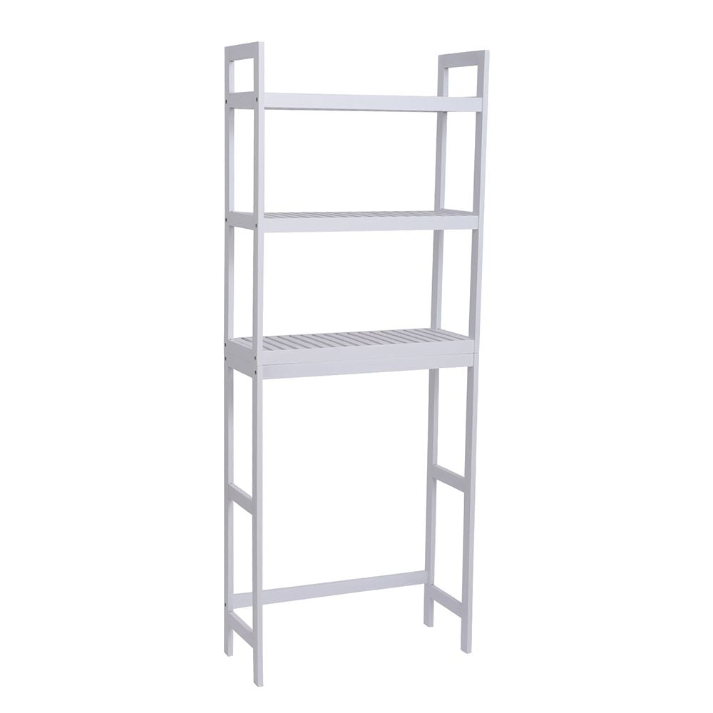 Toilet Storage, 3-Tier Bamboo Bathroom Organizer with Adjustable Shelves, Multifunctional Toilet Rack