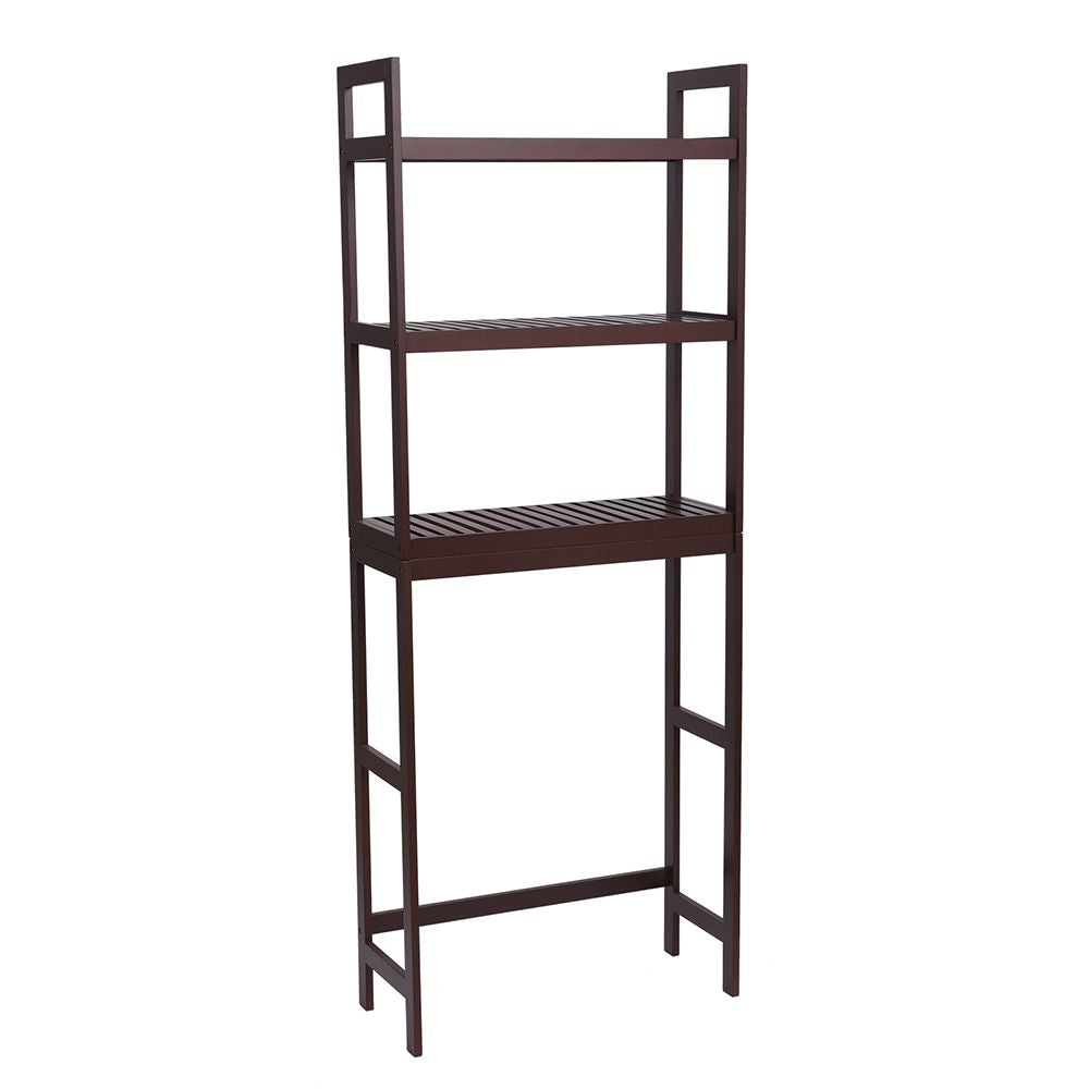 Toilet Storage, 3-Tier Bamboo Bathroom Organizer with Adjustable Shelves, Multifunctional Toilet Rack