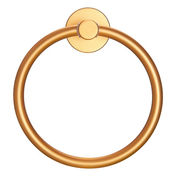 Towel Ring Brushed Gold; Bath Hand Towel Ring Thicken Space Aluminum Round Towel Holder for Bathroom
