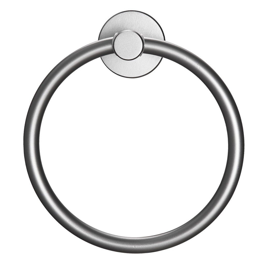Towel Ring Gun Grey, Bath Hand Towel Ring Thicken Space Aluminum Round Towel Holder for Bathroom [Unable ship on weekends, TK/TEMU only for pickup]
