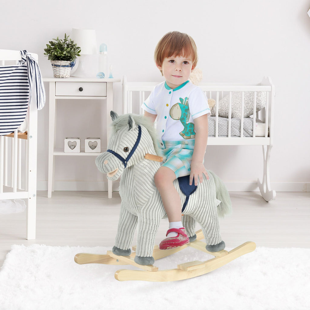 Traditional Kids Rocking Horse 28.75 Inches