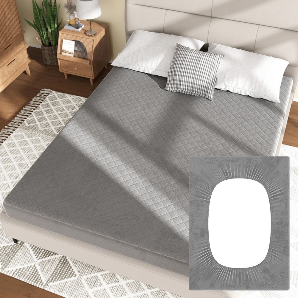 Twin/Queen/King Size Mattress Protector Luxury Super Soft Velvet Mattress Topper