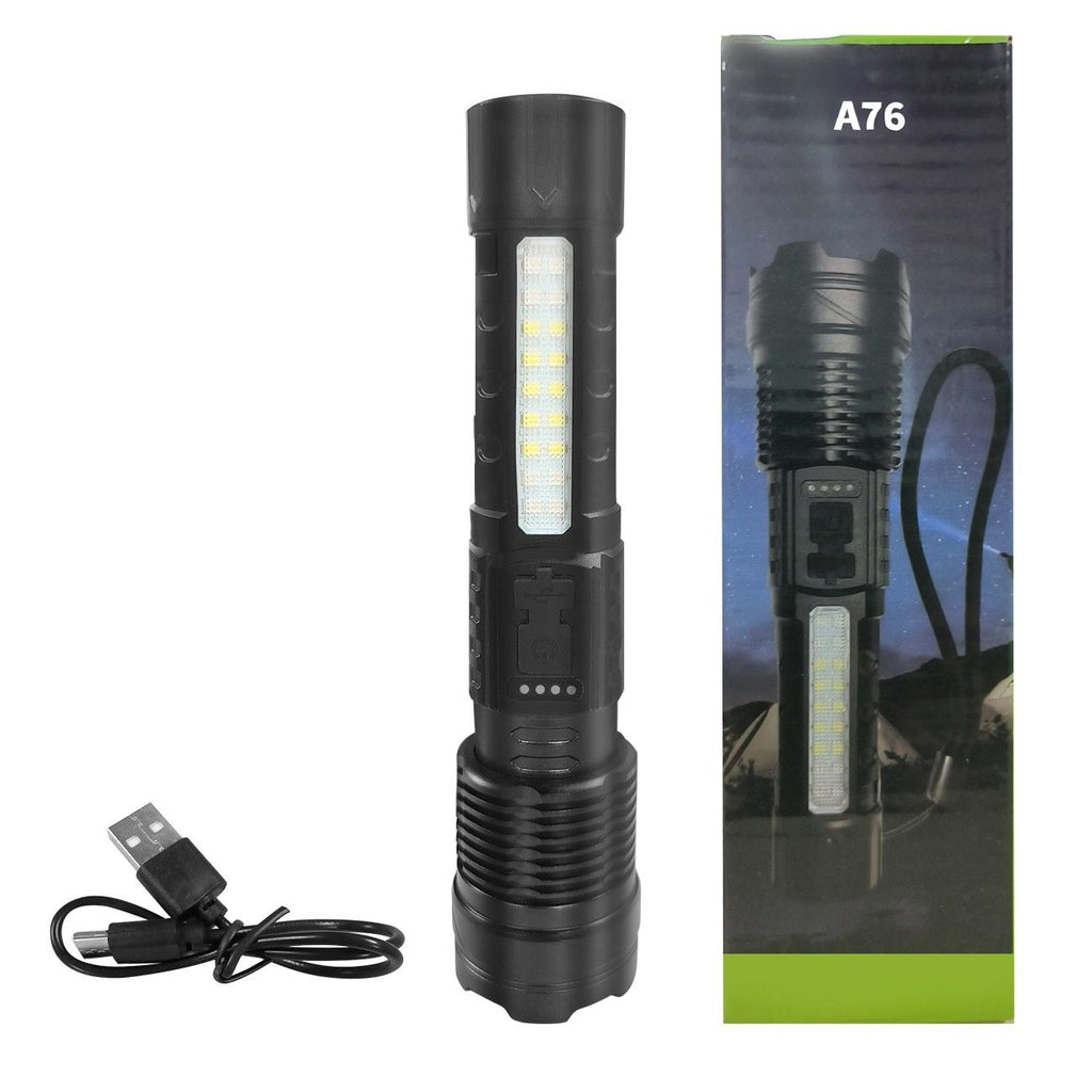 USB Rechargeable LED Flashlight Adjustable Focus Camping Hiking Outdoor Flashlight Work light (US Logistics For USPS/DHL/Fedex/UPS. No designated logistics acceptedTK/TMEU only For self-pickup