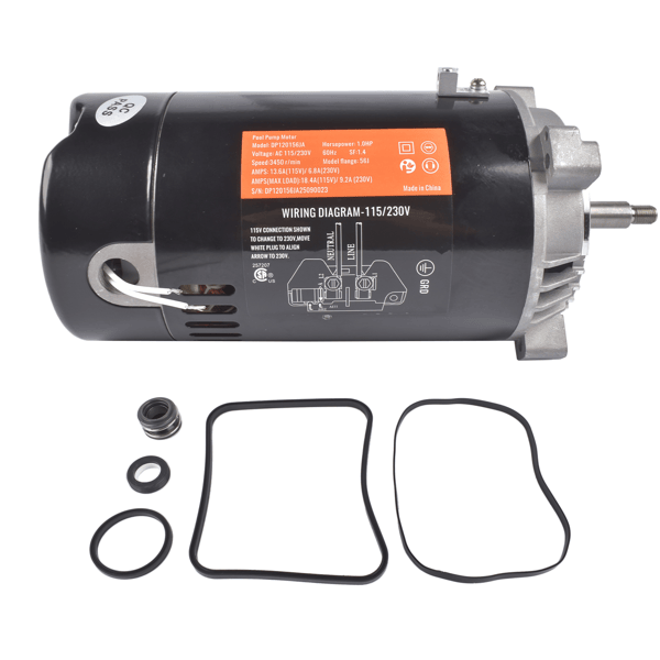 UST1102 Pool Pump Motor 1HP 115V/230V 3450 RPM Replacement for Hayward Super Pump, Max-Flo, Super II SP2607X10