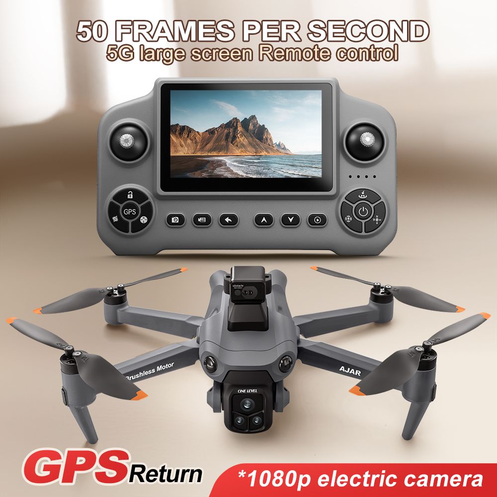 V918MAX Drone, 20-30 Minute Flight, Dual HD 50fps Cameras, 5MP Stabilized Images, Auto Low Power Return, Large Screen Remote