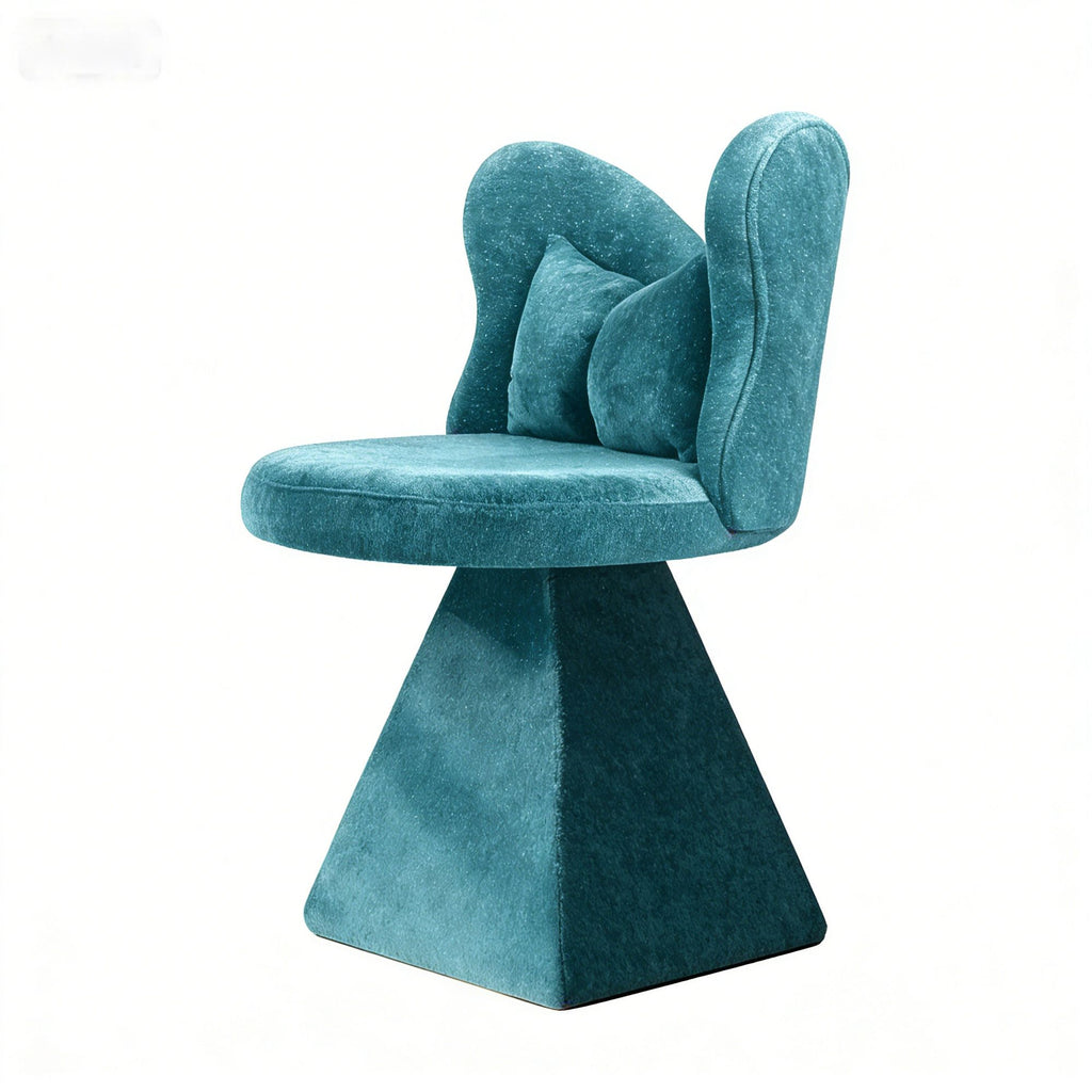 Vanity Chair with Butterfly Back,Swivel Accent Chair Dining Chairs,Makeup Stool for Bedroom Dressing Table,Suitable for Living Room,Dining Room,Study,Recreational Areas Blue