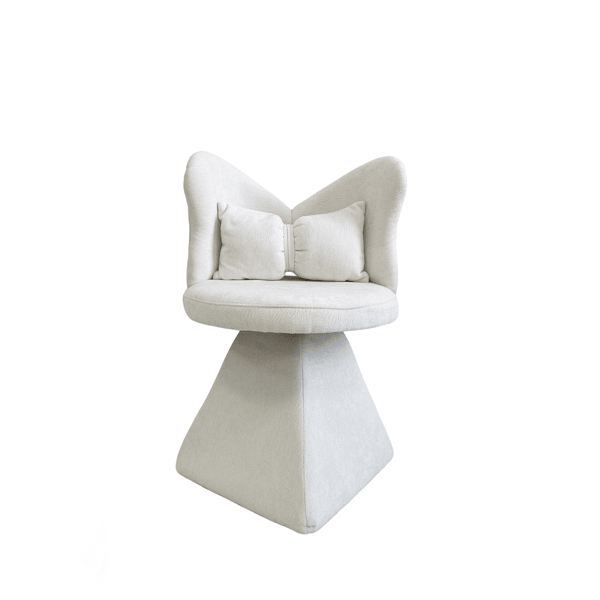 Vanity Chair with Butterfly Back,Swivel Accent Chair Dining Chairs,Makeup Stool for Bedroom Dressing Table,Suitable for Living Room,Dining Room,Study,Recreational Areas WHITE