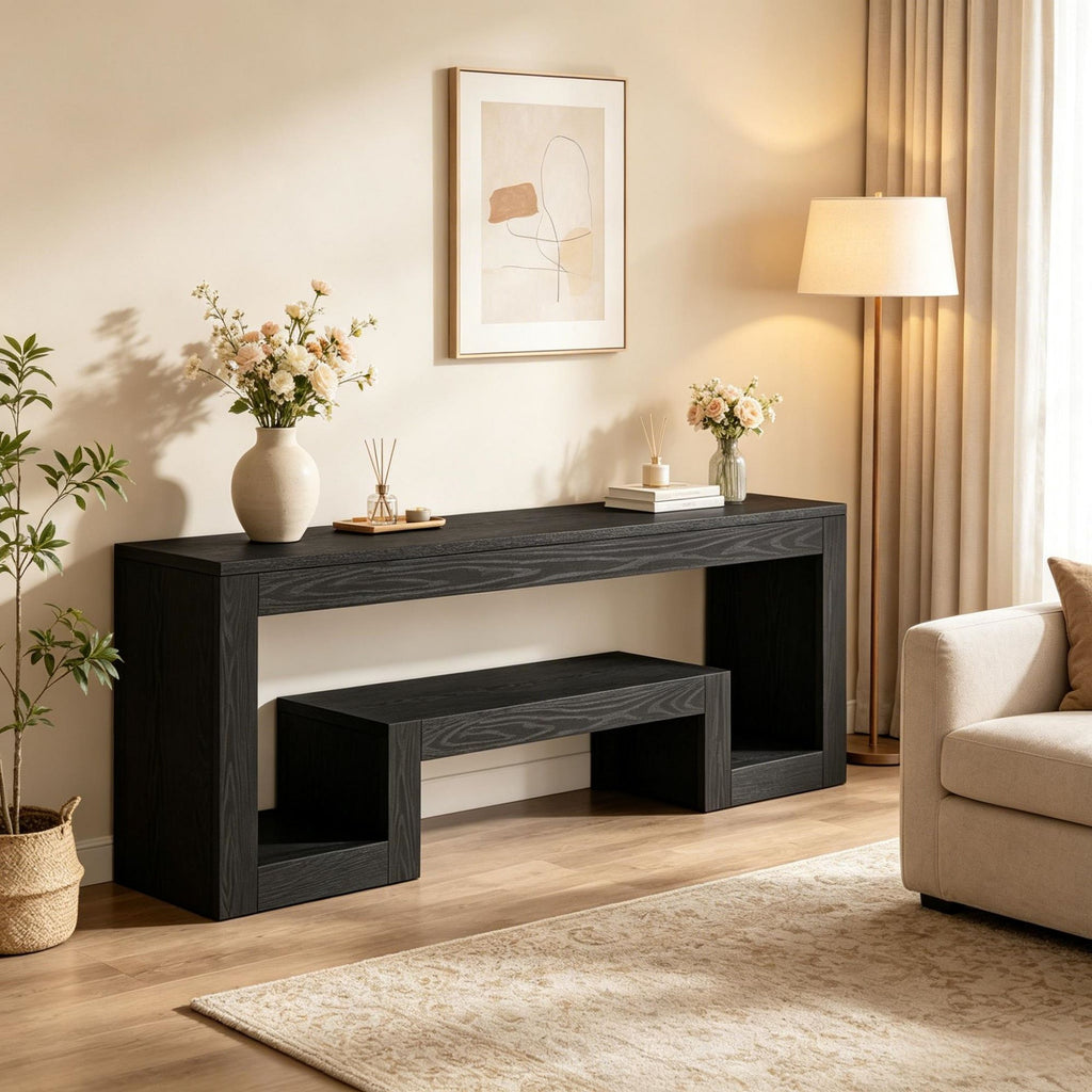 Vintage Console Table with Non-Slip