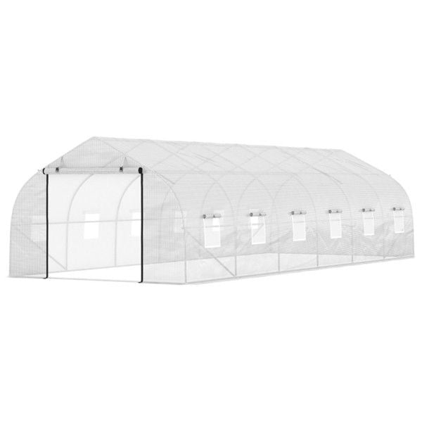 Walk-In Greenhouse 26x10x7 ft white