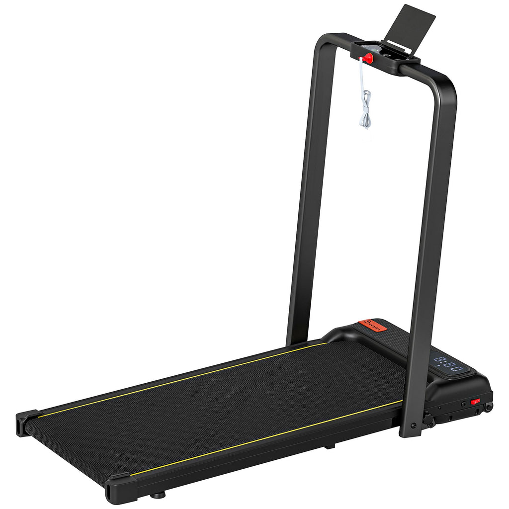 Walking Pad Treadmill, 0.6â€'6.2mph Foldable Under Desk Treadmill with Incline, Wheels, LED Display and Remote Control
