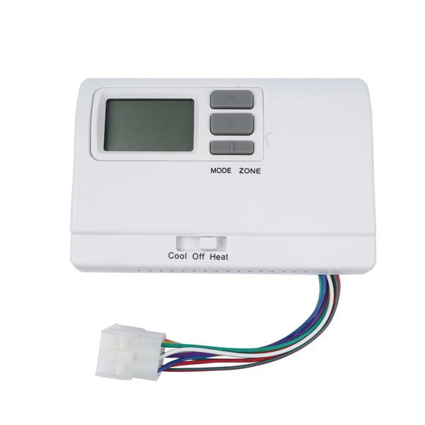 Wall Mount Thermostat for Cooling Heating Battery Powered HVAC System Push Button App Controlled