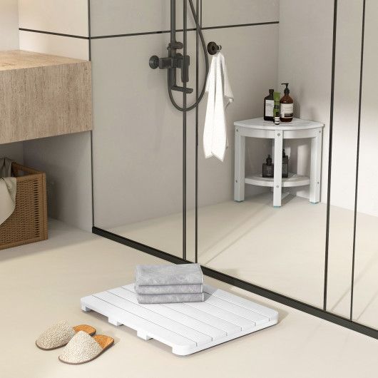 Waterproof HIPS Bath Spa Shower Mat with Non Slip Foot Pads