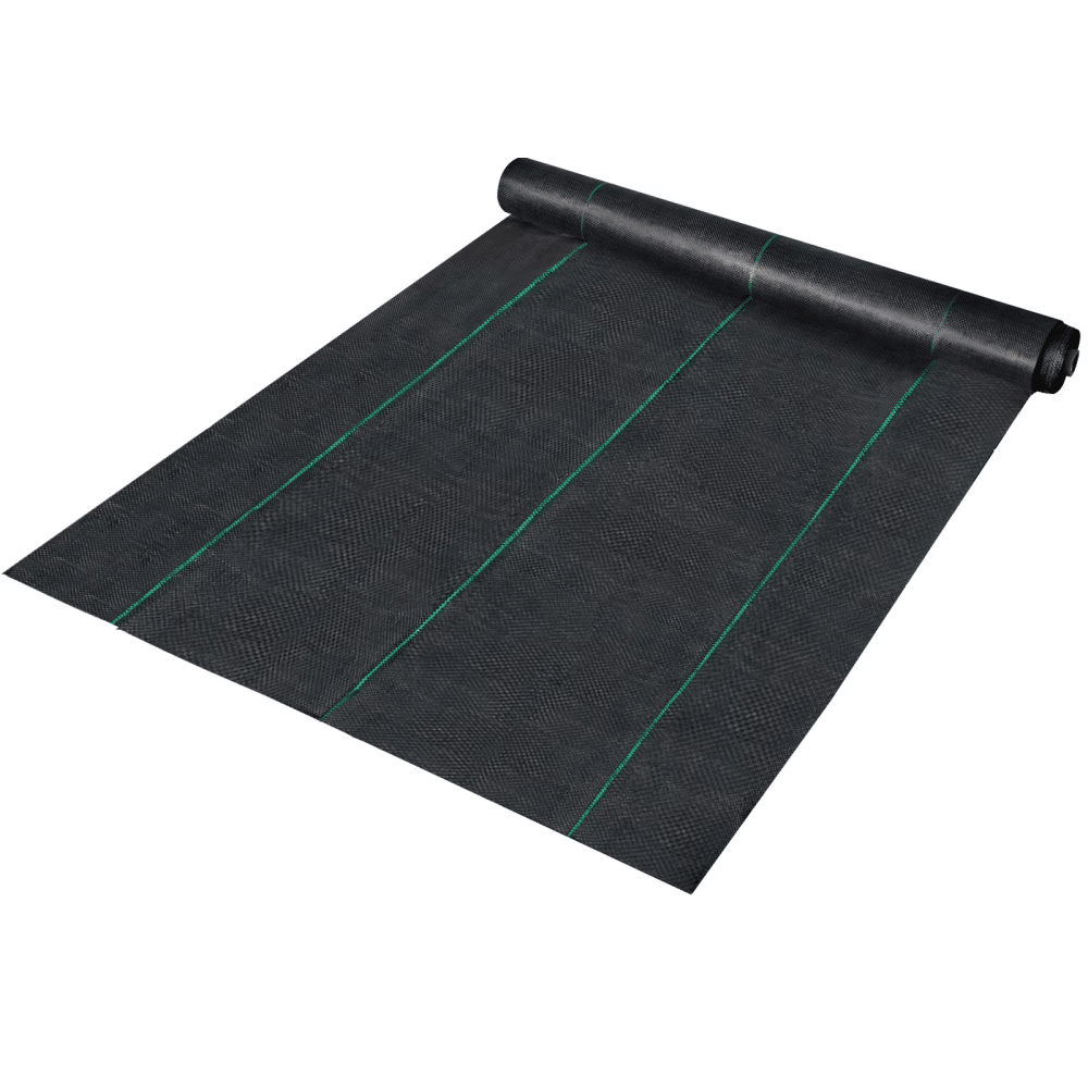 Weed Barrier 6ft x 300ft Landscape Fabric 2.4oz Woven Ground Cover Heavy Duty PP Geotextile Fabric Weed Control Fabric for Commercial Greenhouse, Garden Barrier Cloth Black (Shipment from Walmart)