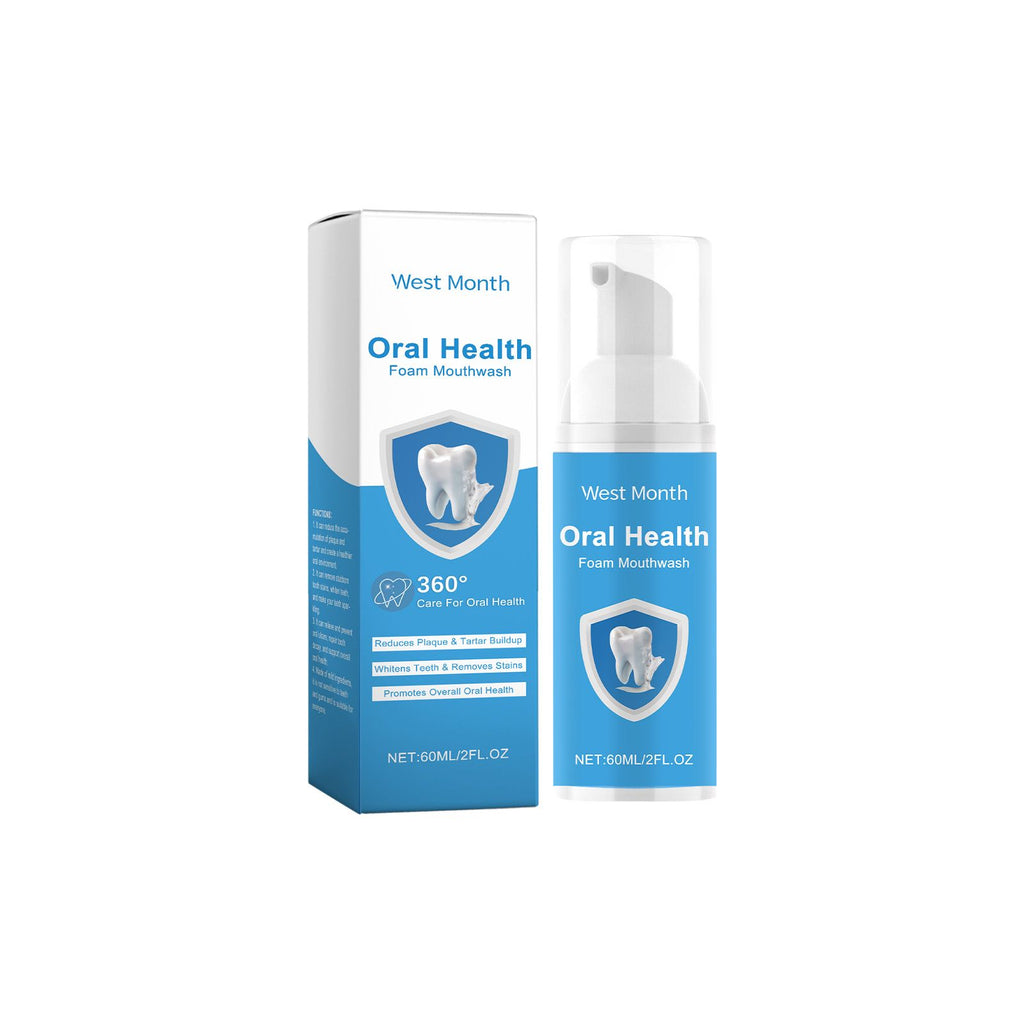 West&Month Foaming Mouthwash, Gentle Ingredients Clean Teeth Stains Odors Fresh Mouthwash