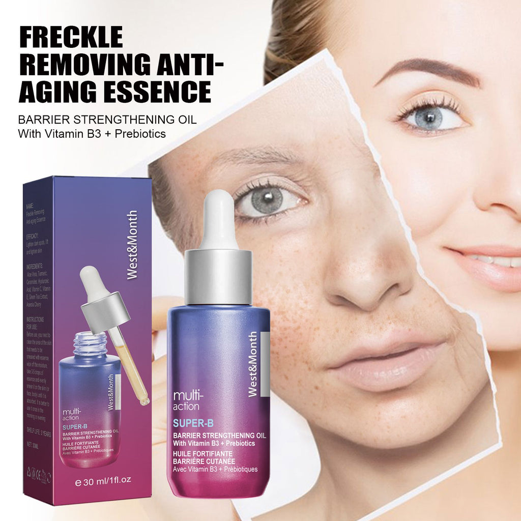 West&Month Freckle Removing Essence, Facial Firming Anti-wrinkle Lightening Melasma Stain Nourishing Skin Essence