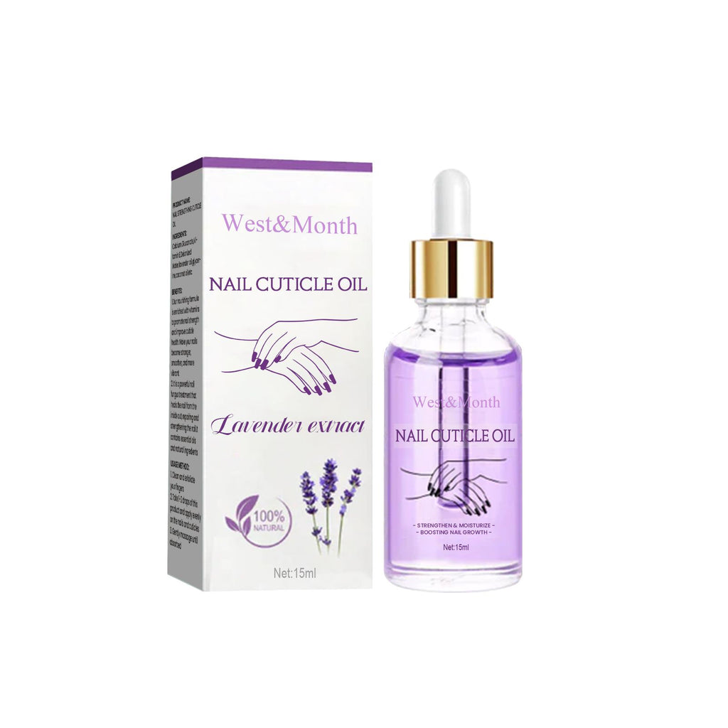 West&Month Nail Cuticle Oil, Grey Nails Soft Nails Thickening Moisturizing And Brightening Nails Care Oil