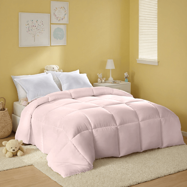 White Plump Duvet, Extra Large Checkered Quilting Luxury hotel-grade for bedrooms and guesthouses. Ultra-soft thickened warmth, all-season use. Simple Bohemian style. Perfect Christmas gift.