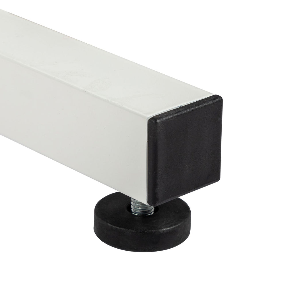 White Wood Grain P2 15MM Particle Board with Melamine Coating Adjustable Computer Desk with 3 USB + 2 AC Outlets