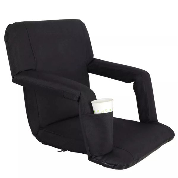 Wide Stadium Seat for Bleachers Reclining Stadium Chair w/Back Cushion