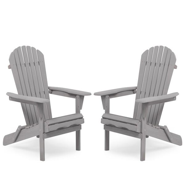 Wood Lounge Patio Chair for Garden Outdoor Wooden Folding Adirondack Chair Set of 2 Solid Cedar Wood Lounge Patio Chair for Garden, Lawn, Backyard,