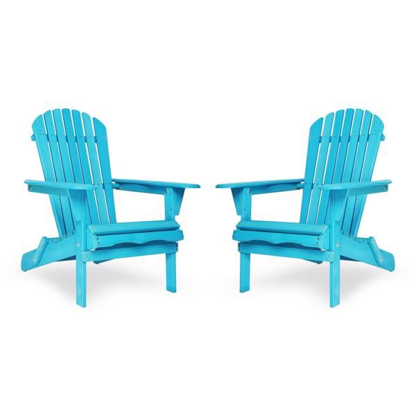 Wood Lounge Patio Chair for Garden Outdoor Wooden Folding Adirondack Chair Set of 2 Solid Cedar Wood Lounge Patio Chair for Garden, Lawn, Backyard,