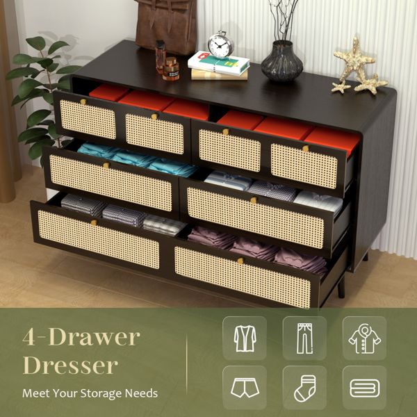 Wood Storage Chest of Drawers