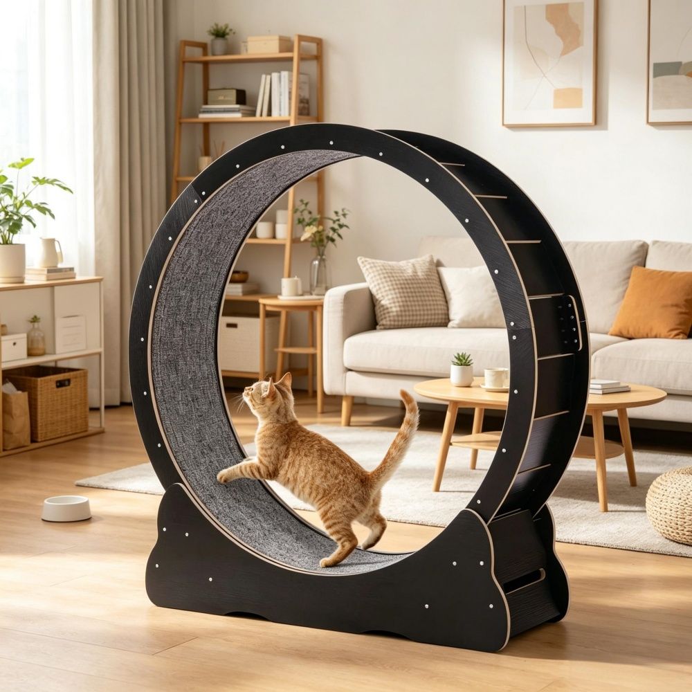 Wooden Cat Exercise Wheel