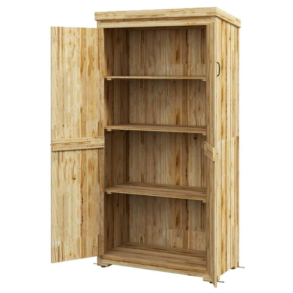 Wooden Garden Shed 31.5 Inches X 15.75 Inches X 62.25 Inches for Garden