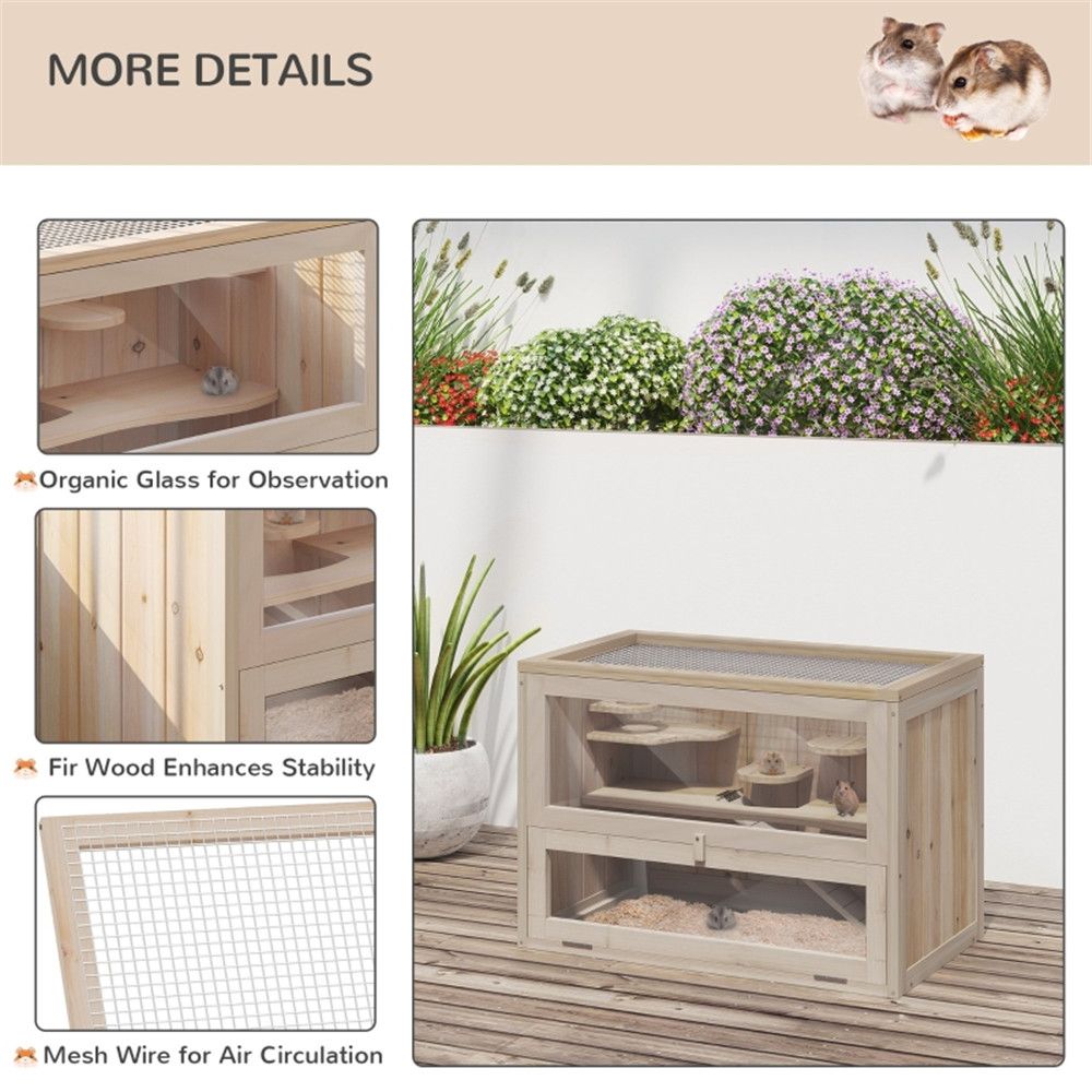 Wooden Hamster Cage ( Amazon Shipping)(Prohibited by WalMart)