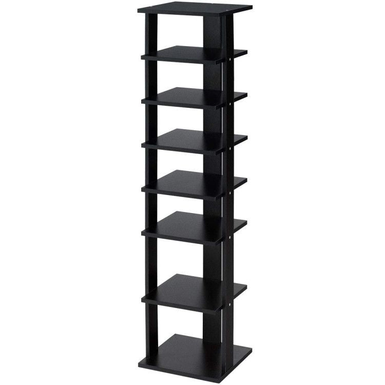 Wooden Space Saving 7 Tiers Vertical Shoe Rack for Front Door