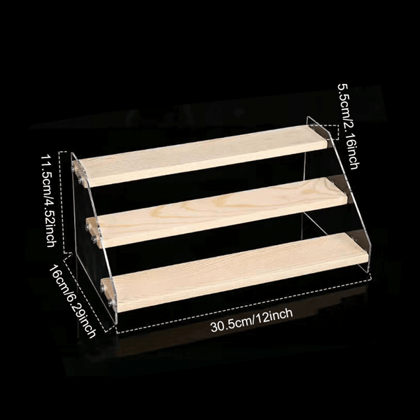 Wooden Trading Card Display Stand Riser Shelf for Magnetic Holders Graded Cards(tk/temu self-pickup orders)